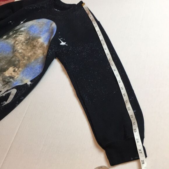 Ariana Grande Splatter Lollapalooza Crewneck black Sweatshirt Sz Small - Picture 14 of 16